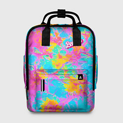 Рюкзак женский Барбм - цветочный абстрактный паттерн - тай-дай, цвет: 3D-принт