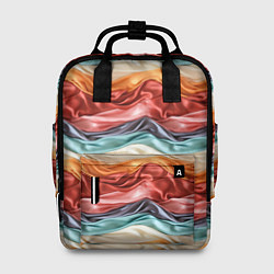 Рюкзак женский Разноцветные полосы текстура ткани, цвет: 3D-принт