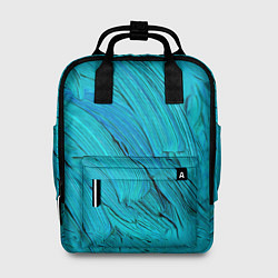 Рюкзак женский Голубая масляная краска, цвет: 3D-принт