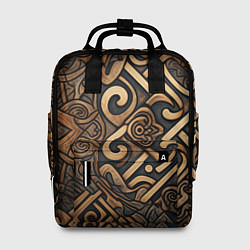 Рюкзак женский Асимметричный узор в викингском стиле, цвет: 3D-принт