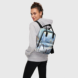 Рюкзак женский Снежная тропинка, цвет: 3D-принт — фото 2