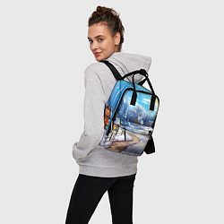 Рюкзак женский Новогоднее настроение пейзаж, цвет: 3D-принт — фото 2