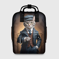 Рюкзак женский Кот в стиле Томаса Шелби - Острые козырьки, цвет: 3D-принт