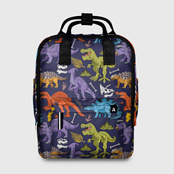 Рюкзак женский Мультяшные динозавры, цвет: 3D-принт