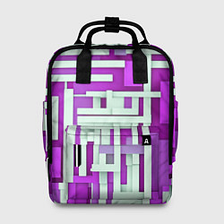 Женский рюкзак Полосы на фиолетовом фоне