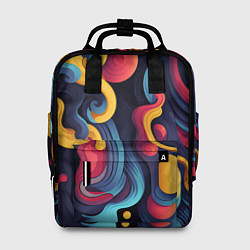 Рюкзак женский Цветной хаос, цвет: 3D-принт
