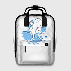 Рюкзак женский Снежный кото-ангел, цвет: 3D-принт