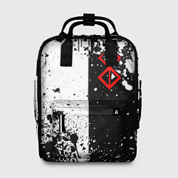 Рюкзак женский Берсерк знак жертвы - черно-белые брызги, цвет: 3D-принт