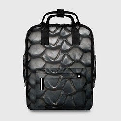 Рюкзак женский Текстура черного дракона, цвет: 3D-принт
