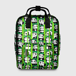 Рюкзак женский Мишки панда мультяшные, цвет: 3D-принт