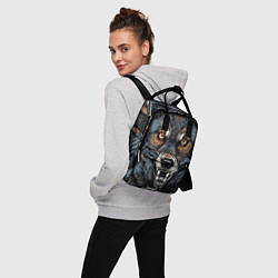 Рюкзак женский Дикий волк с узорами, цвет: 3D-принт — фото 2