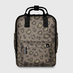 Женский рюкзак Темный леопардовый узор
