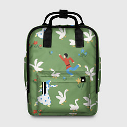 Женский рюкзак Надоедливые гуси - паттерн
