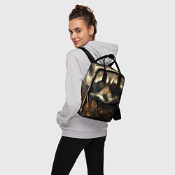 Рюкзак женский Енот в стиле диаграмм Давинчи, цвет: 3D-принт — фото 2
