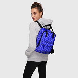Рюкзак женский Паттерн снежинки синий, цвет: 3D-принт — фото 2