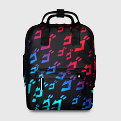 Рюкзак женский JoJos Bizarre битво лого неон, цвет: 3D-принт