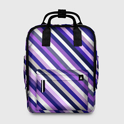 Женский рюкзак Полосы фиолетовые диагональ