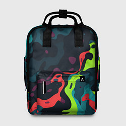 Женский рюкзак Яркий кислотный абстрактный камуфляж