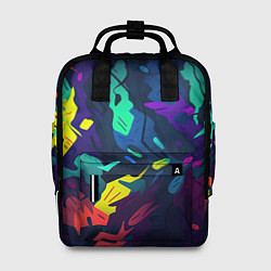 Рюкзак женский Яркая абстракция в стиле камуфляжа, цвет: 3D-принт