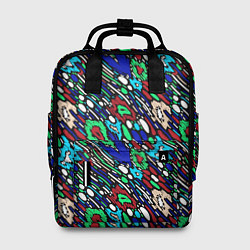 Рюкзак женский Абстрактный цветной узор, цвет: 3D-принт