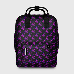 Женский рюкзак Паттерн короны чёрно-розовый