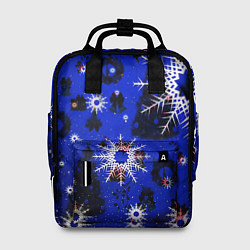 Рюкзак женский Зимние снежинки рождество, цвет: 3D-принт