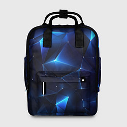 Рюкзак женский Синяя геометрическая абстракция, цвет: 3D-принт