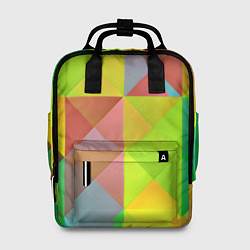 Рюкзак женский Разноцветные фигуры, цвет: 3D-принт