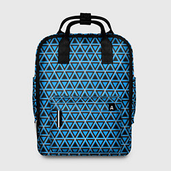 Женский рюкзак Синие и чёрные треугольники