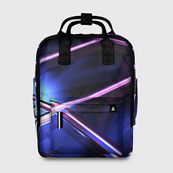 Рюкзак женский Фиолетовая геометрическая абстракция, цвет: 3D-принт