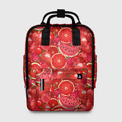 Женский рюкзак Красные фрукты и ягоды