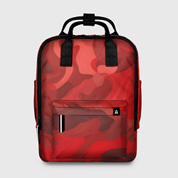Рюкзак женский Красный камуфляж крупный, цвет: 3D-принт