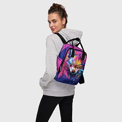 Рюкзак женский Волк в стиле поп-арт, цвет: 3D-принт — фото 2