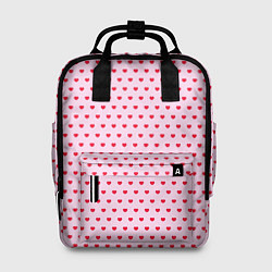 Рюкзак женский Мелкие сердечки паттерн, цвет: 3D-принт