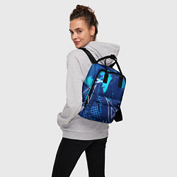 Рюкзак женский Разноцветные текстурные треугольники, цвет: 3D-принт — фото 2