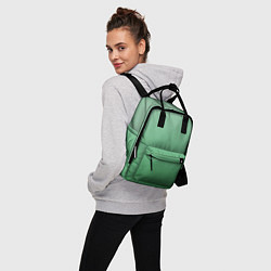 Рюкзак женский Градиент приглушённый зелёный, цвет: 3D-принт — фото 2