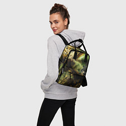 Рюкзак женский Реалистичный камуфляж на ткани, цвет: 3D-принт — фото 2