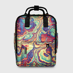 Рюкзак женский Абстрактный разноцветный паттерн, цвет: 3D-принт