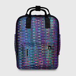 Женский рюкзак Большой волнистый зигзаг разноцветный
