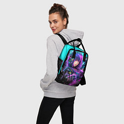 Рюкзак женский Киберпанк Аниме девушка, цвет: 3D-принт — фото 2