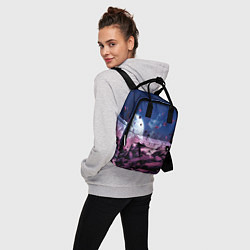 Рюкзак женский Абстрактные частицы в космосе, цвет: 3D-принт — фото 2