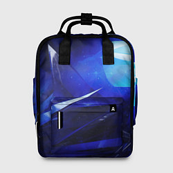 Рюкзак женский Black and blue abstract background sport style, цвет: 3D-принт