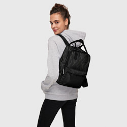 Рюкзак женский Чёрные текстуры броня, цвет: 3D-принт — фото 2