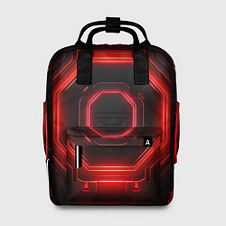 Рюкзак женский Nvidia style black and red neon, цвет: 3D-принт