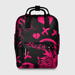 Рюкзак женский Lil peep pink steel rap, цвет: 3D-принт