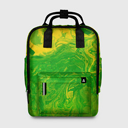 Рюкзак женский Зеленые подтеки, цвет: 3D-принт
