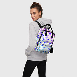 Рюкзак женский Marshmello pattern neon, цвет: 3D-принт — фото 2