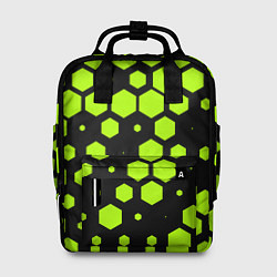 Рюкзак женский Зеленые соты киберпанк, цвет: 3D-принт