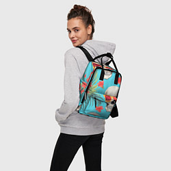 Рюкзак женский Черепа в отпуске, цвет: 3D-принт — фото 2
