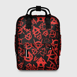 Женский рюкзак Узор анархия красный